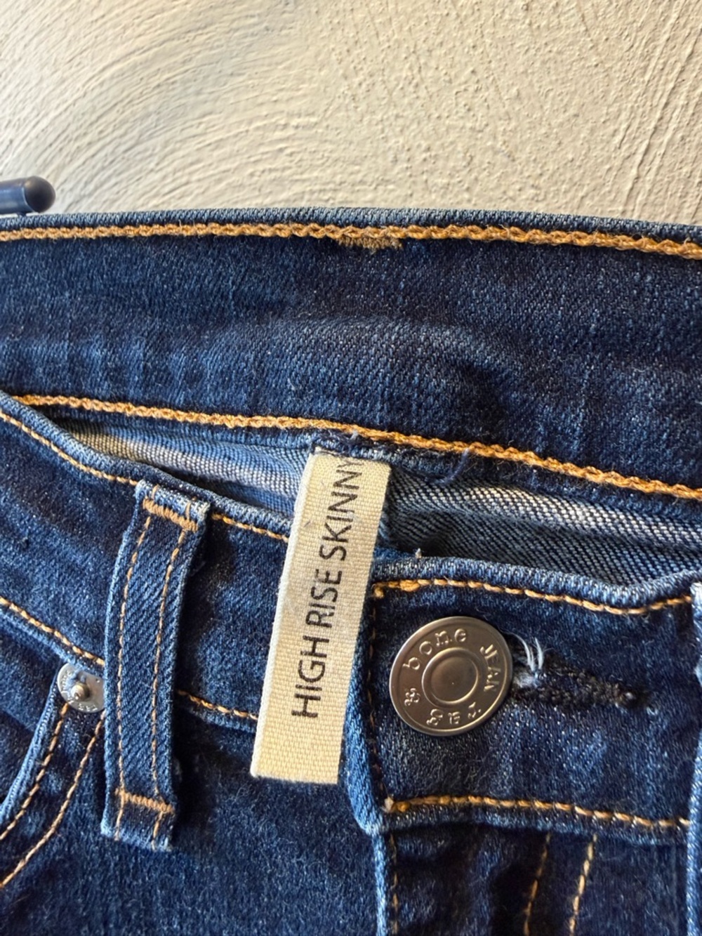 rag & bone High Rise Skinny Jeans Dark Wash Size 26 Ankle Stretch Designer Denim - Picture 3 of 5